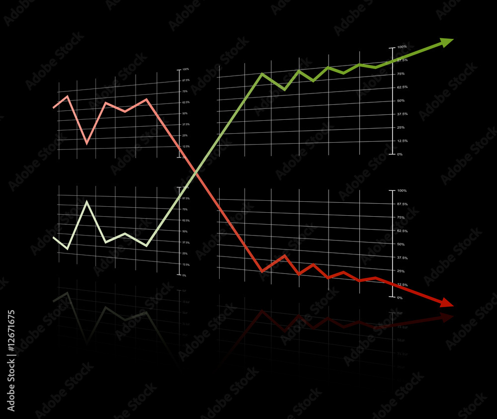 Naklejka premium Success and crisis