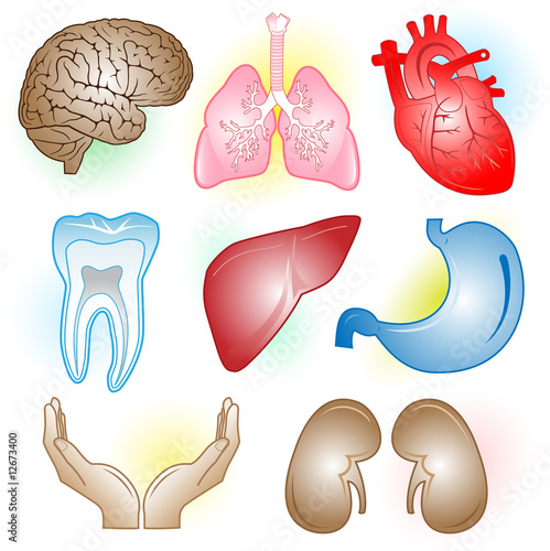 Vector medical icons. Color set. Simply change.
