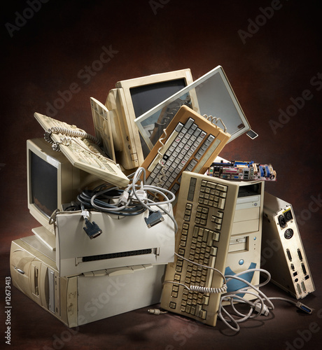 Tablou pe pânză old computers