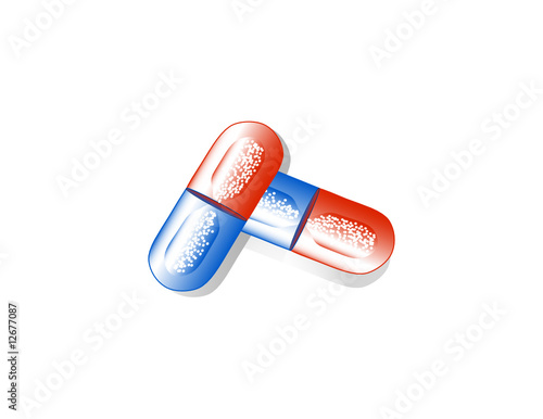 Vector illustration of a  pill.