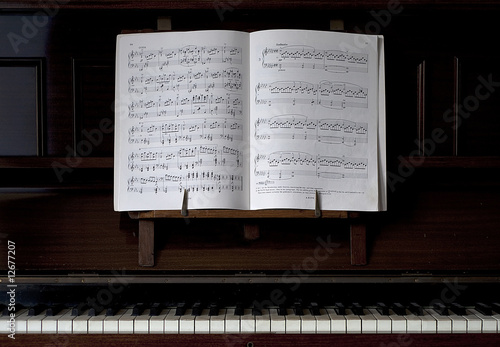 Photography Piano and Open Sheet Music