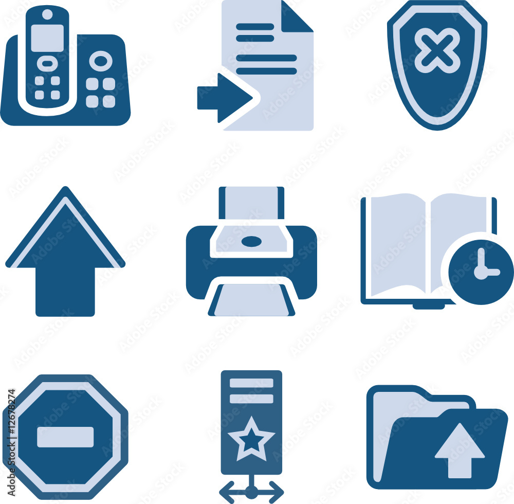 Blue icon set 4 Blue icon set 4