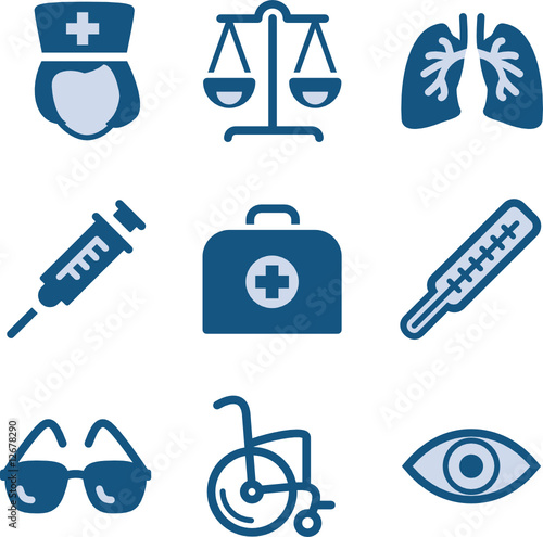 Blue icon set 13