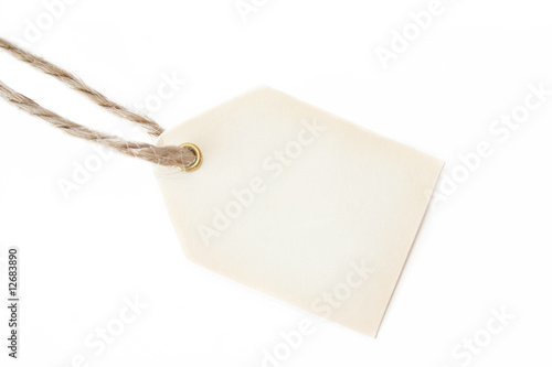 Blank gift tag and String