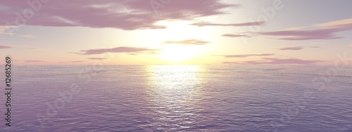 Sonnenuntergang   ber dem Meer