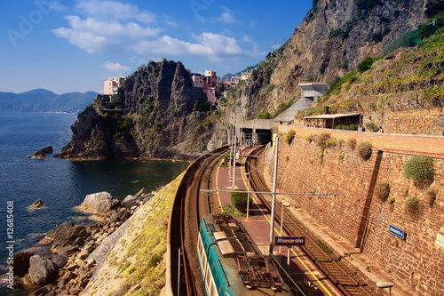 train statition - manarola, liguria, italy