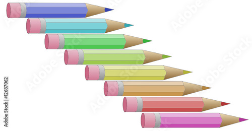 regenbogenfarbige Stifte / rainbow pencils
