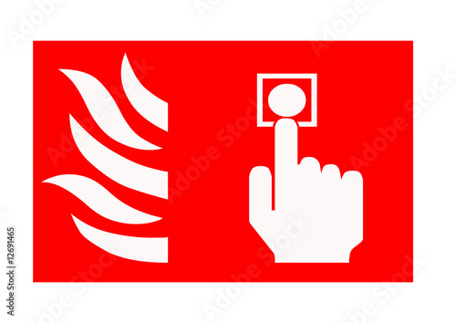 red fire alarm sign