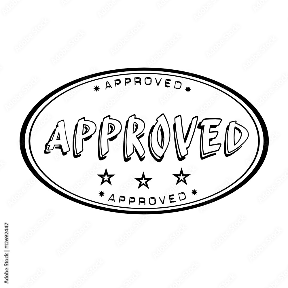 Obraz premium Approved rubber stamp