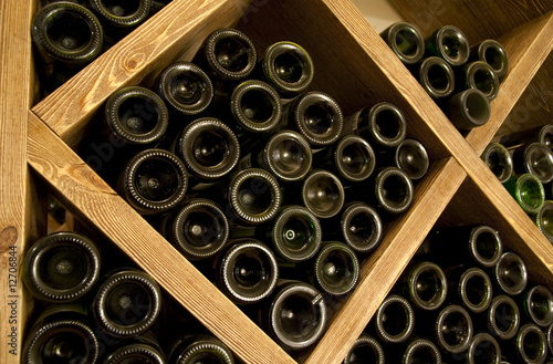 Wine stored in cellar