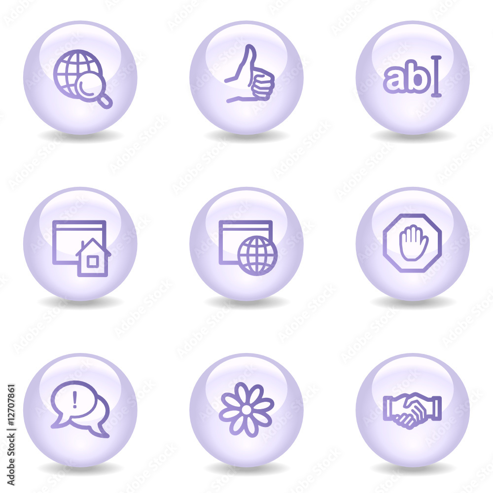 Internet communication web icons, glossy pearl series Internet communication web icons, glossy pearl series