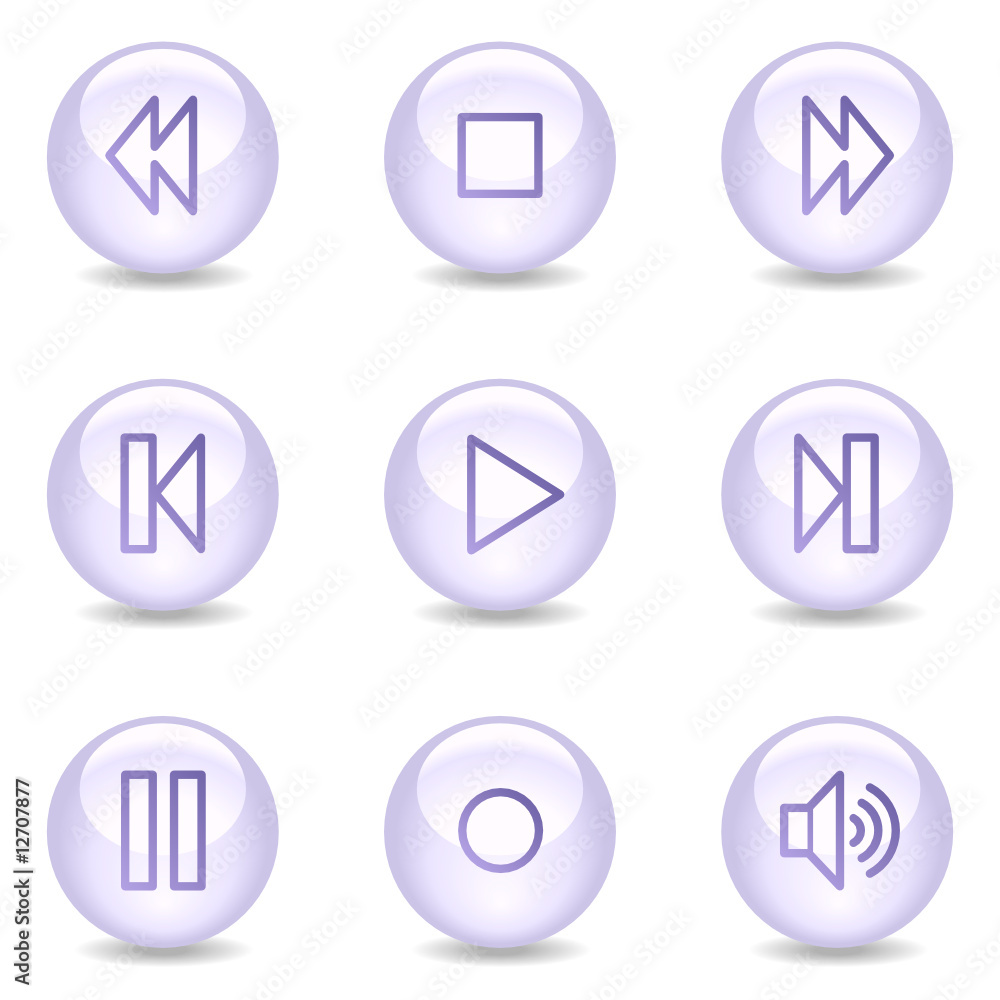 Walkman web icons, glossy pearl series Walkman web icons, glossy pearl series