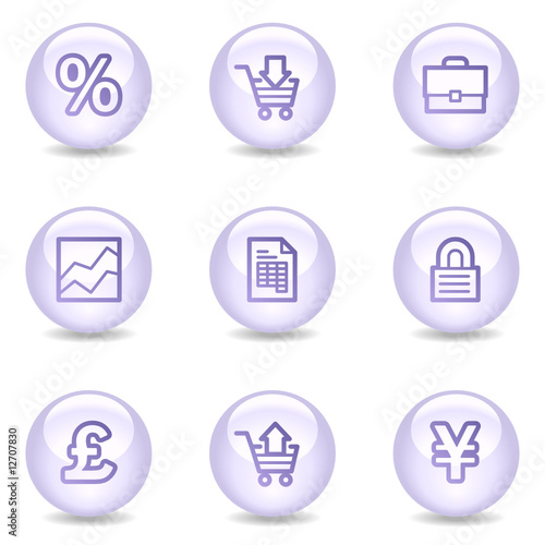 E-business web icons, glossy pearl series