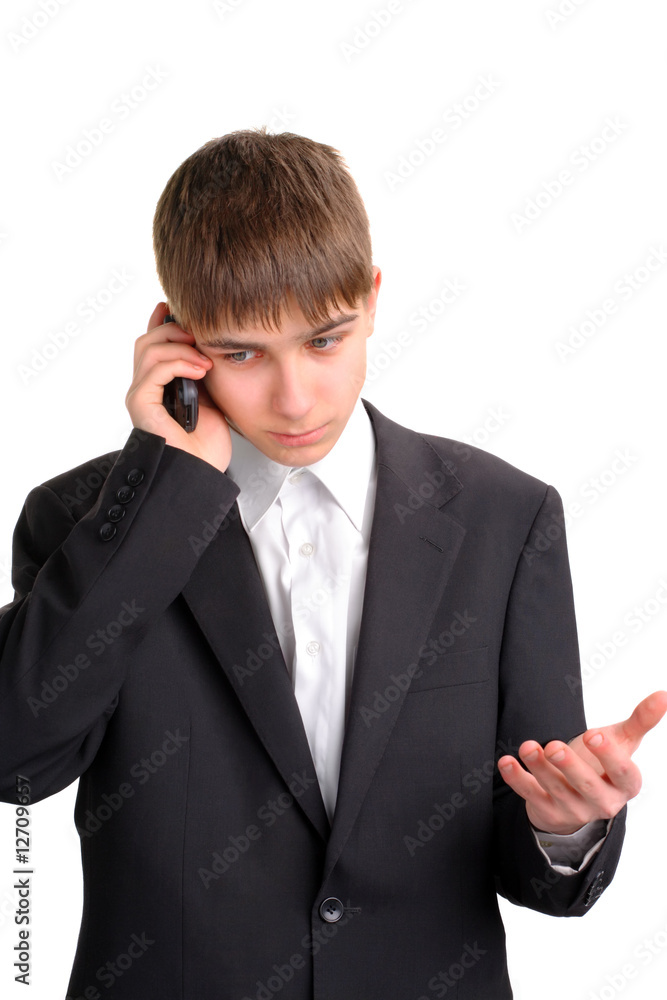 teenager talking on business matters teenager talking on business matters