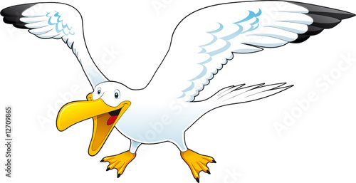 Cartoon gull