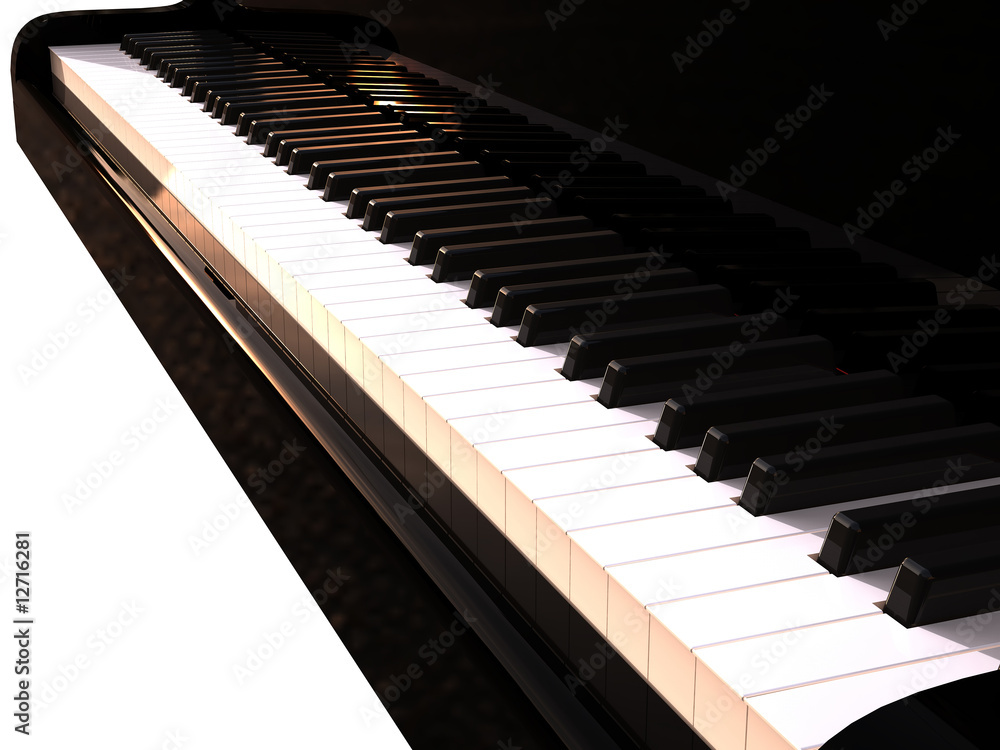 Naklejka premium Black piano