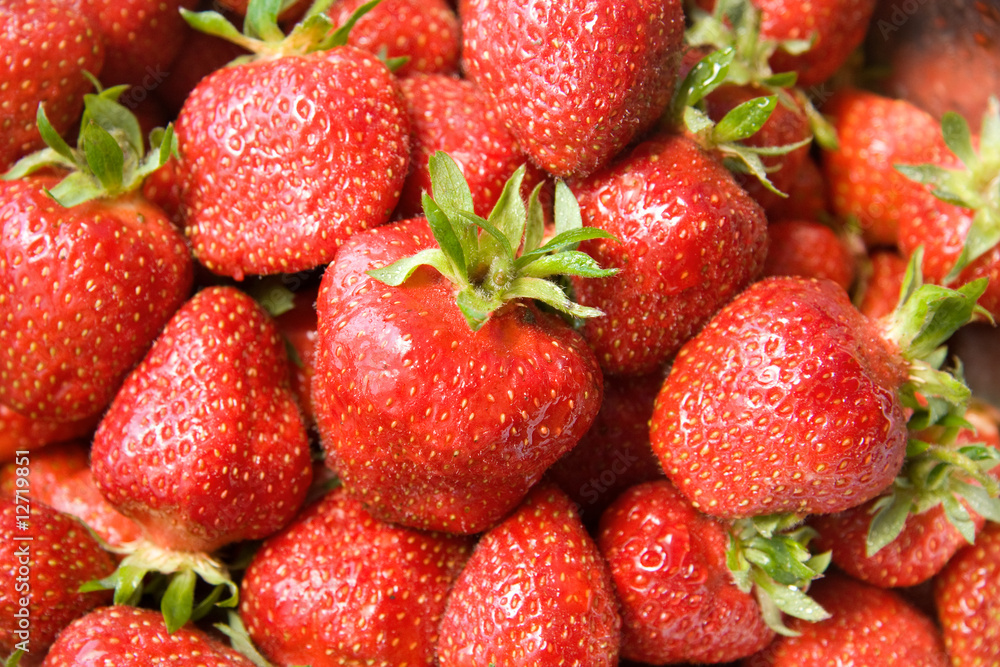 Background with tasty sweet strawberries Background with tasty sweet strawberries