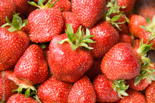 Background with tasty sweet strawberries