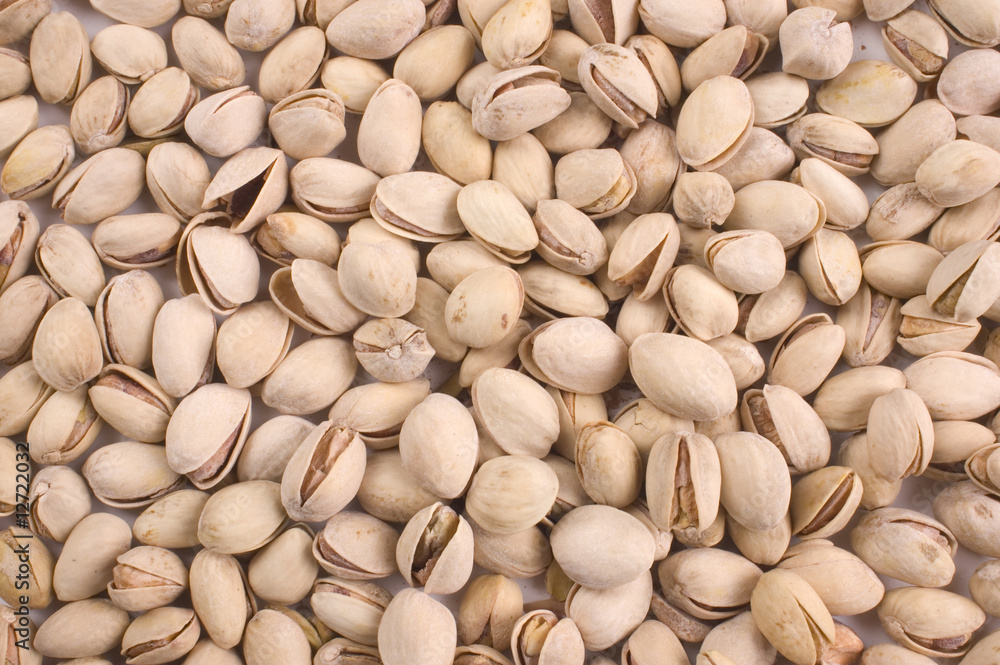 Pistachio nuts as a background