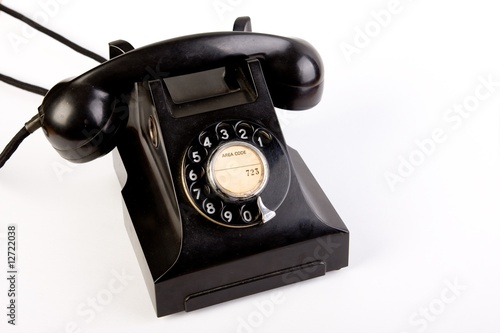 Retro Black Bakelite Telephone