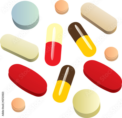 isolated painkiller pills