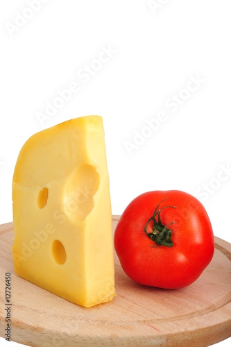 Pressed cheese and tomato