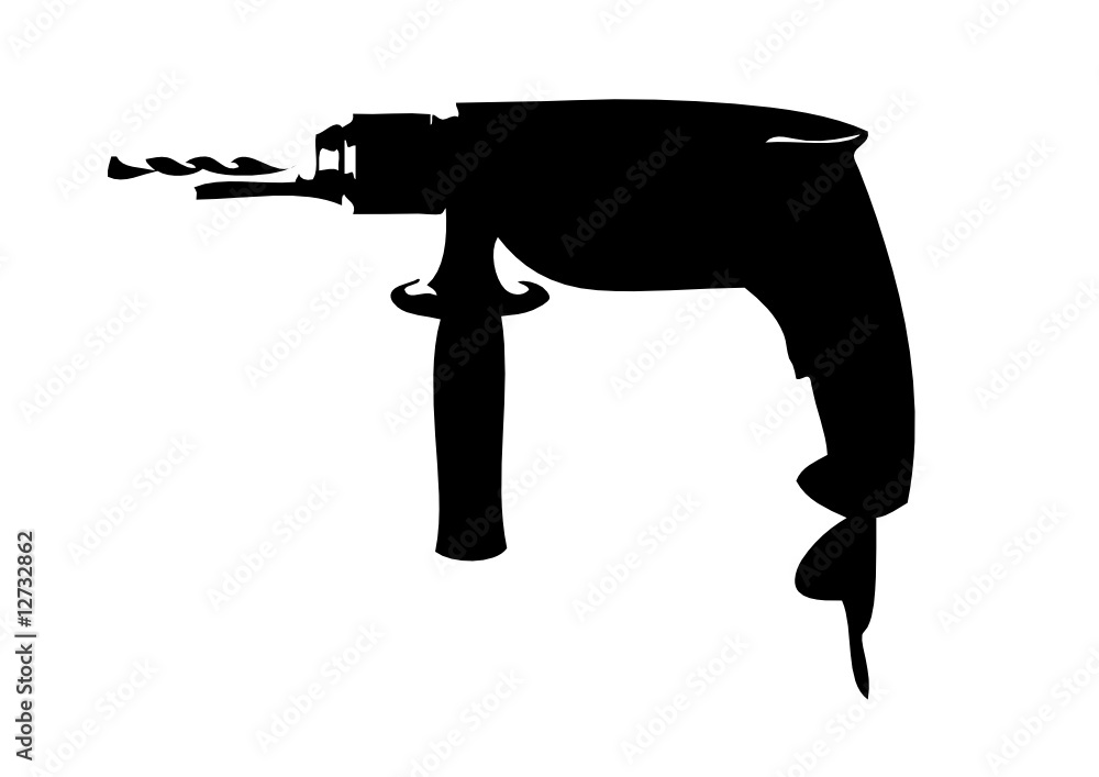 Bohrmaschine - Grafik Stock-Vektorgrafik | Adobe Stock