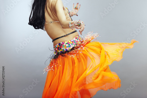 Backside of the belly dancer