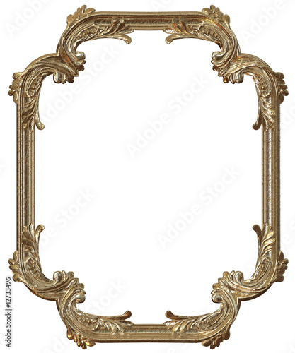 Picture gold frame with a decorative pattern