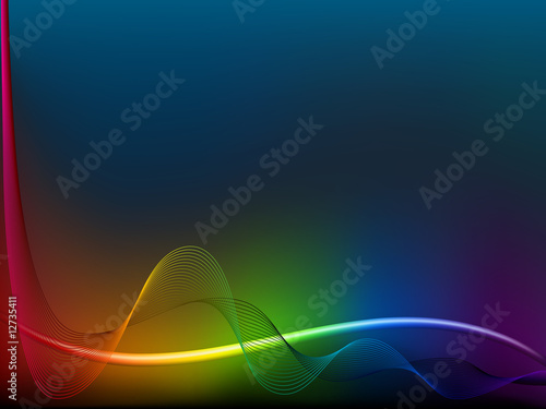 Rainbow  wave lines