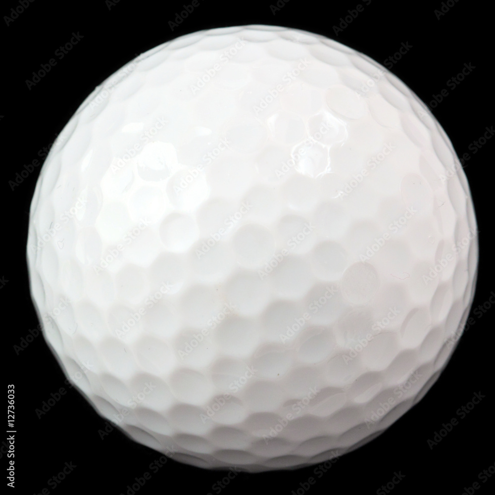 golf ball isolated on black