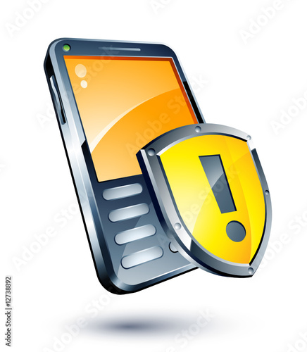 téléphone portable protégé