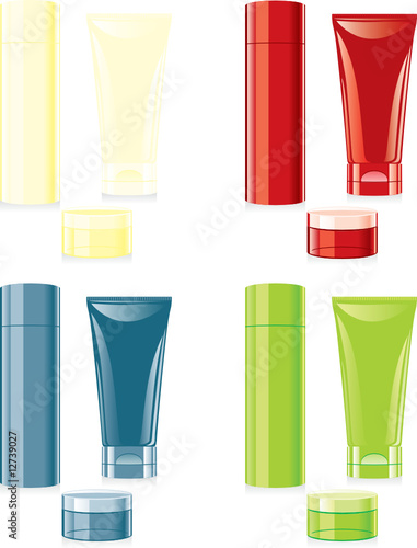 isolated cosmetics set