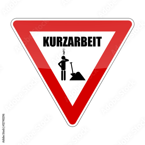 schild kurzarbeit rot II