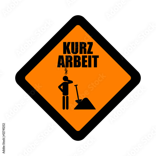 schild kurzarbeit orange II