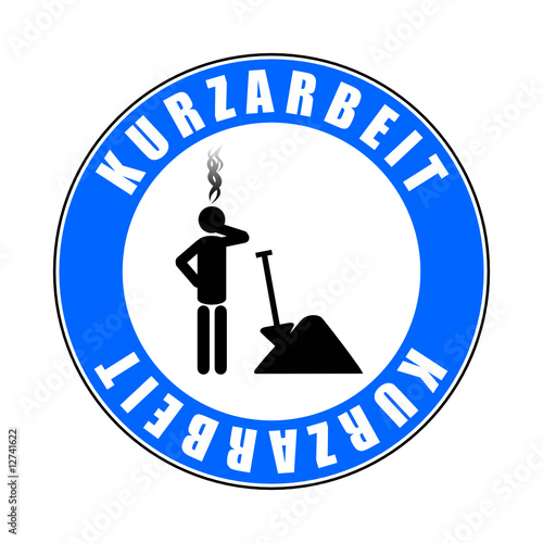 schild kurzarbeit blau II