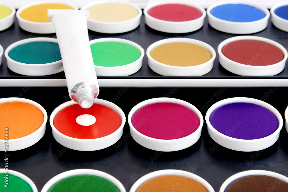 Obraz premium Color box with white tube