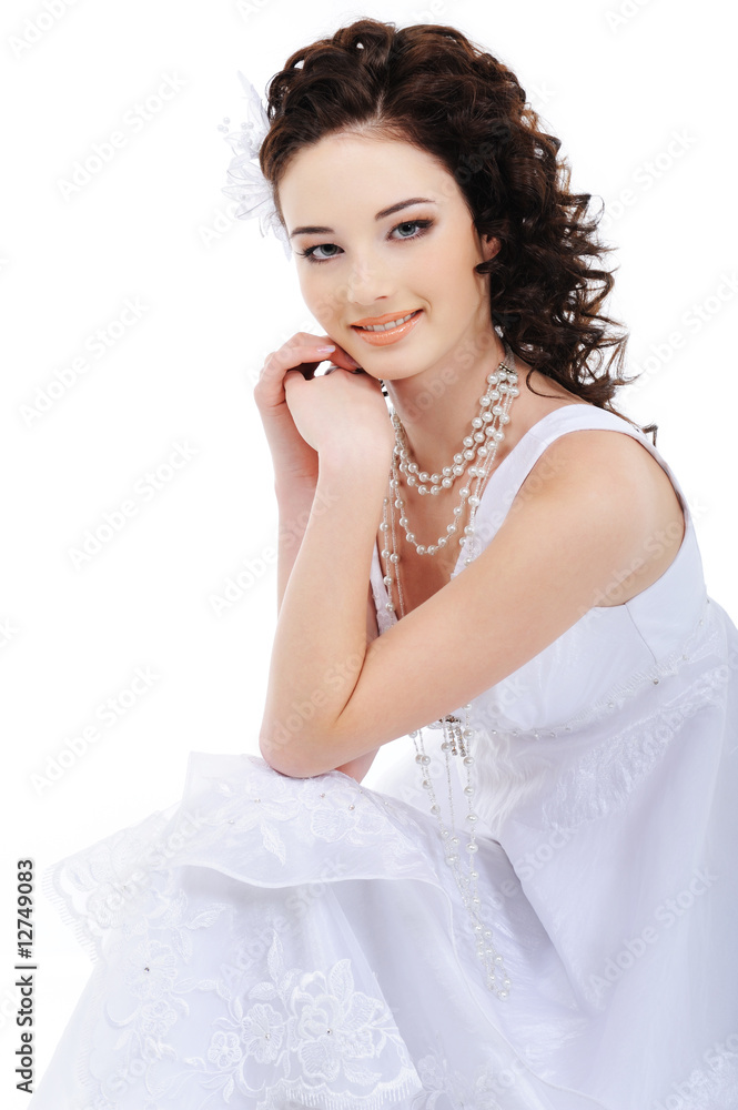 Portrait of young beautiful   bride
