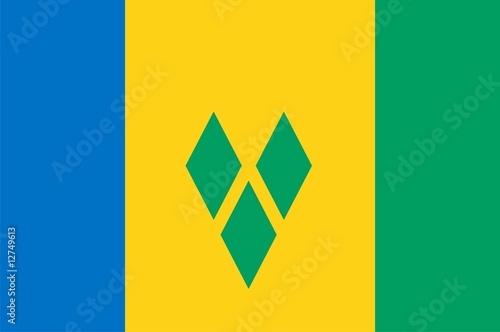 Flag of Saint Vincent and the Grenadines.