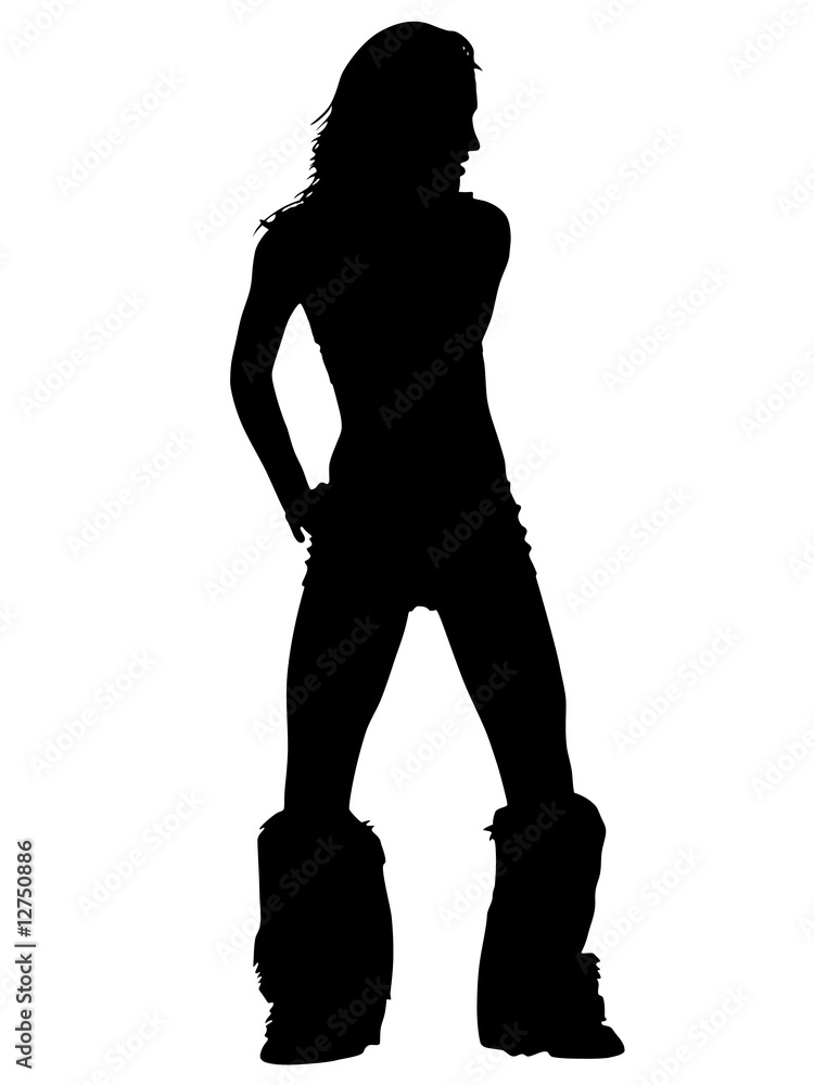 Fototapeta premium silhouette of girl