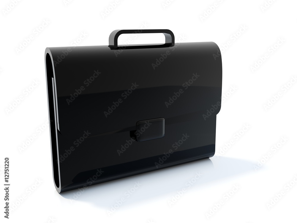 Black bag icon isolated on white Black bag icon isolated on white