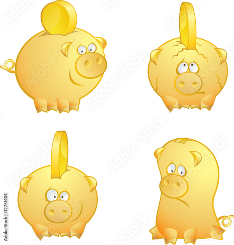 Beautiful set of piggy banks