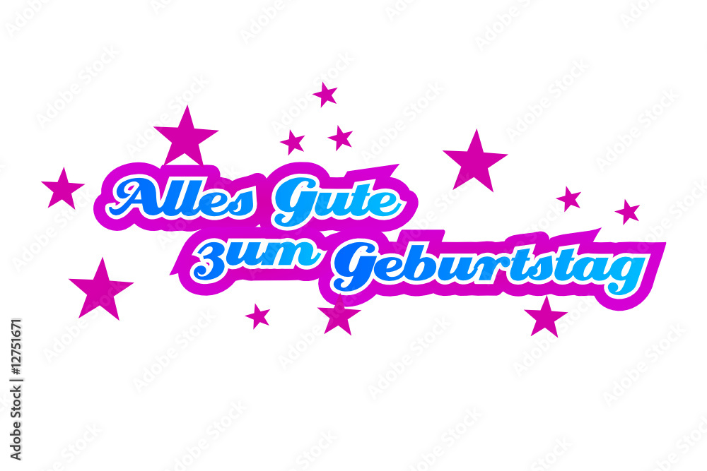 Alles Gute Zum Geburtstag Schriftzug Deutsch schriftzug alles gute zum geburtstag Stock Vector | Adobe Stock