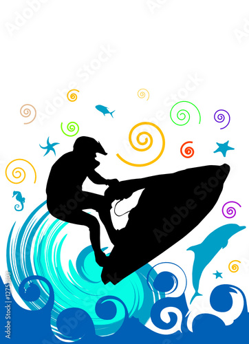 jet ski vector