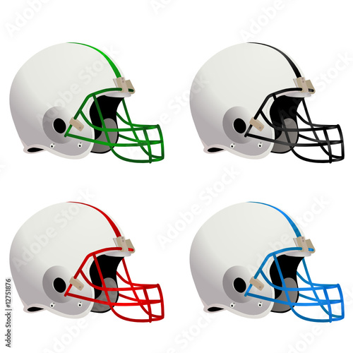 football helmets vector