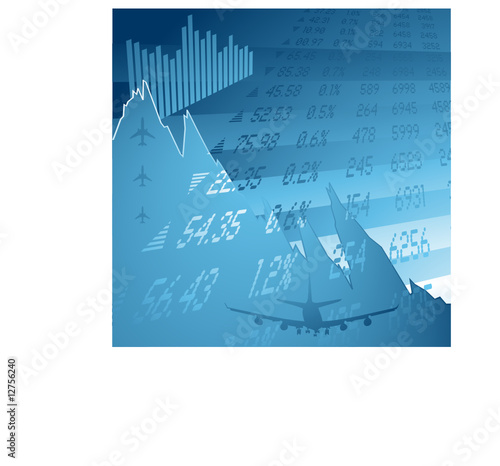 financial crash blue