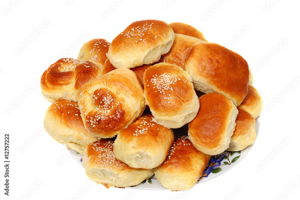 Small group of fresh pies on a plate