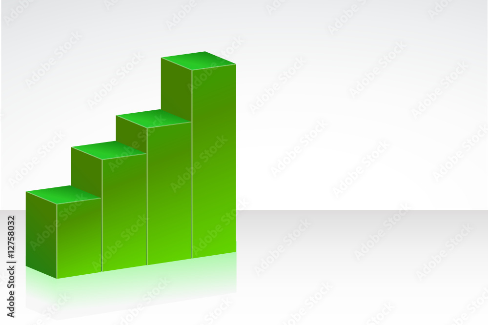 Fototapeta premium Green 3d chart