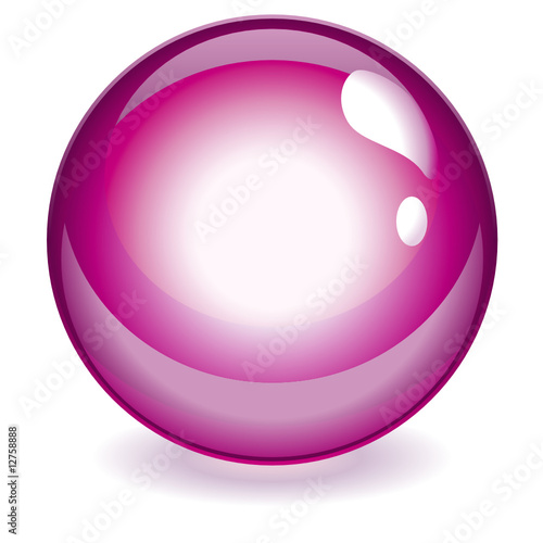 Sphère violette transparente vectorielle