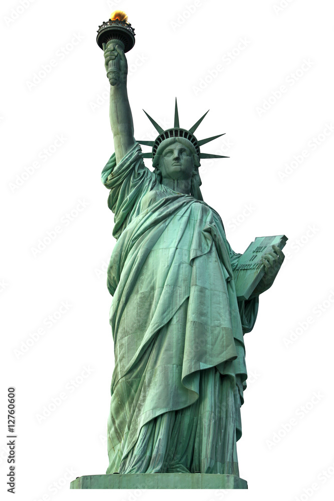 Fototapeta premium NY Statue of Liberty isolated on white